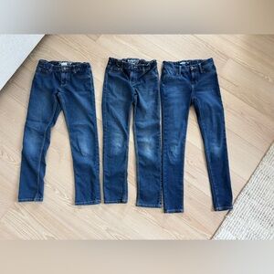 Old Navy Girls Blue Denim Skinny Jeans Set of 3
